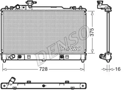 Радиатор системы охлаждения двигателя DENSO DRM44029