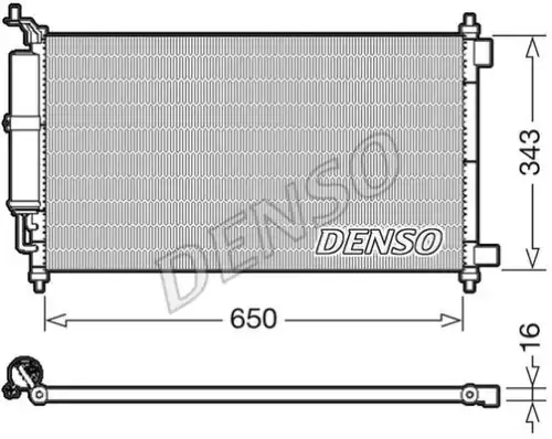 Радиатор кондиционера (конденсатор) DENSO DCN46020