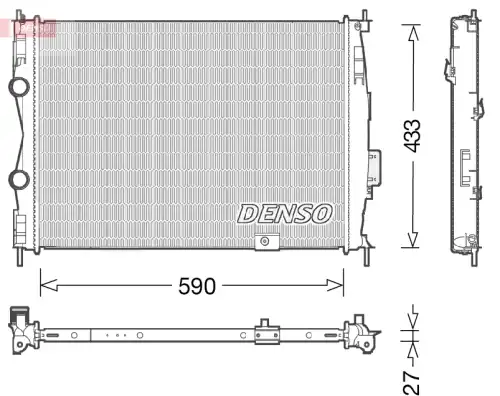 Радиатор системы охлаждения двигателя DENSO DRM46051