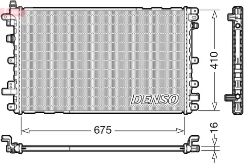 Радиатор системы охлаждения двигателя DENSO DRM20113