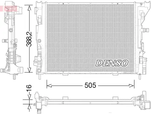 Радиатор системы охлаждения двигателя DENSO DRM23035
