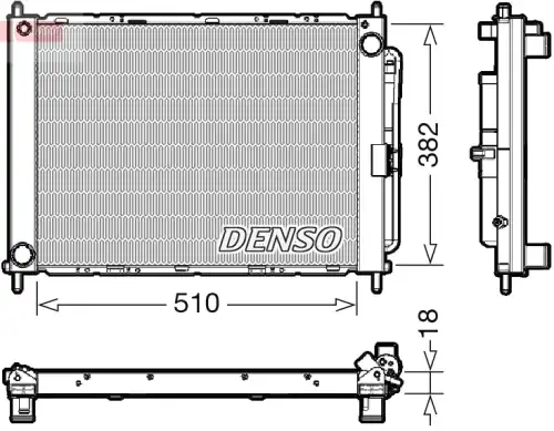 Радиатор системы охлаждения двигателя DENSO DRM23111