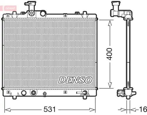 Радиатор системы охлаждения двигателя DENSO DRM47035