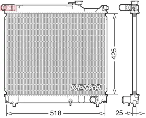 Радиатор системы охлаждения двигателя DENSO DRM47037