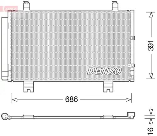 Радиатор кондиционера (конденсатор) DENSO DCN51013