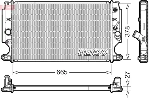 Радиатор системы охлаждения двигателя DENSO DRM50088