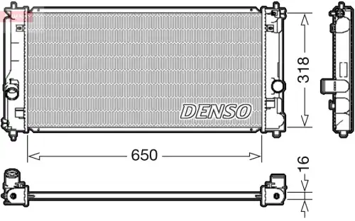 Радиатор системы охлаждения двигателя DENSO DRM50081