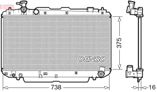 Радиатор системы охлаждения двигателя DENSO DRM50083