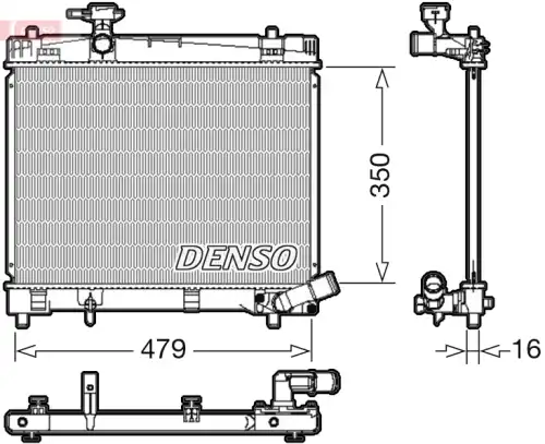 Радиатор системы охлаждения двигателя DENSO DRM50086