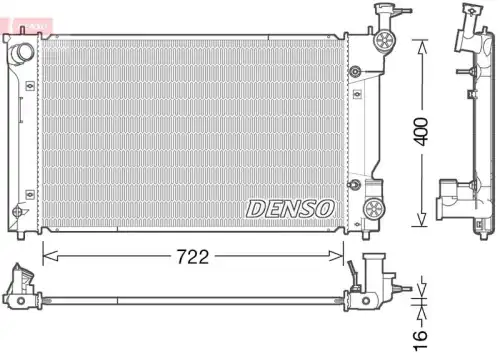 Радиатор системы охлаждения двигателя DENSO DRM50098