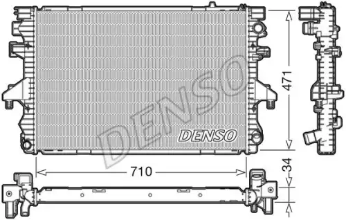 Радиатор системы охлаждения двигателя DENSO DRM32040