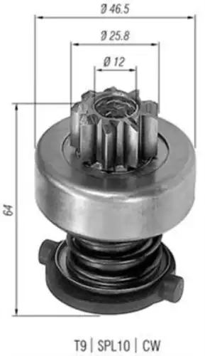 бендикс стартера 940113020122 MAGNETI MARELLI