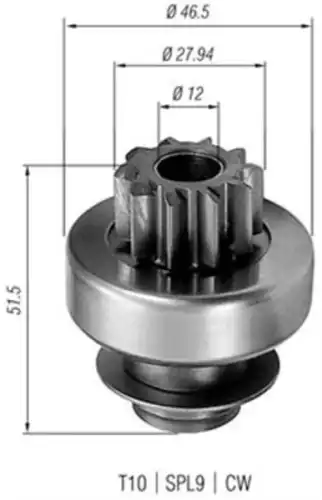 ВЕДУЩАЯ ШЕСТЕРНЯ, СТАРТЕР 940113020227 MAGNETI MARELLI