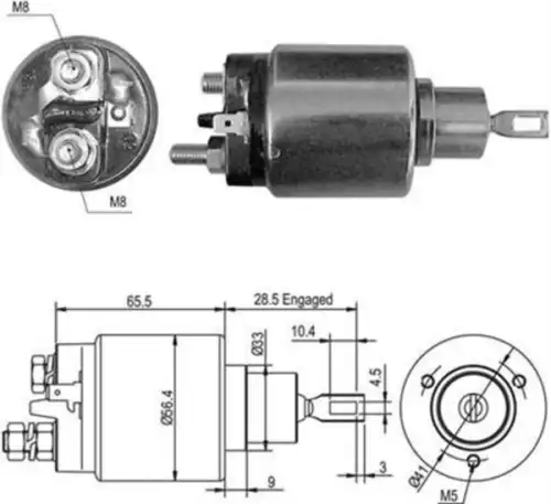 реле втягивающее 940113050419 MAGNETI MARELLI