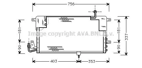Радиатор кондиционера (конденсатор) AVA VW5141