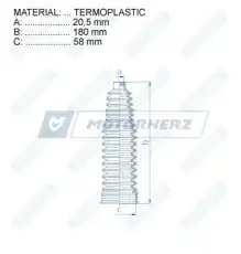 Пыльник рулевой рейки RDZ0400MG MOTORHERZ