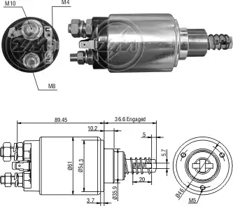 Втягивающее реле стартера 2640 ZM