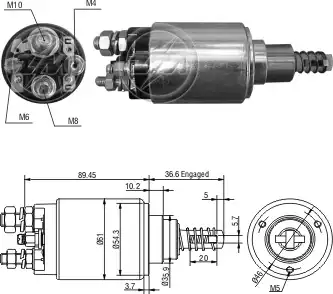 Втягивающее реле стартера 3640 ZM