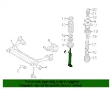 Амортизатор задний Audi A4 99- 8D0513031F VAG