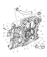 Радиатор кондиционера (конденсатор) CHRYSLER 55115918AE