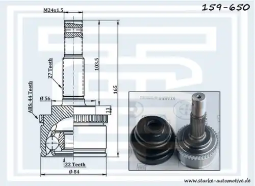 ШРУС_STARKE AUTOMOTIVE 159650
