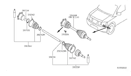 ХОМУТ 392428J100 NISSAN