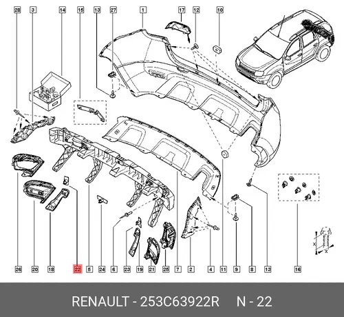  АВТОКОМПОНЕНТ 253C63922R (RENAULT)