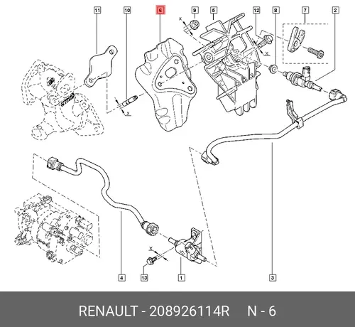  Прокладка 208926114R RENAULT