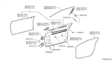Уплотнитель двери NISSAN 808315DA0A