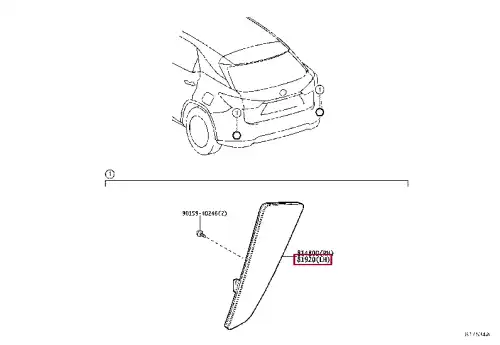 Катафот (световозвращатель) TOYOTA / LEXUS 8192048050