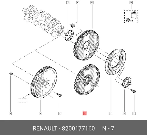 маховик!\ Renault 8200177160