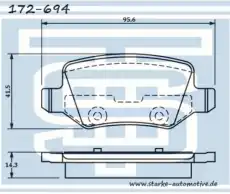 Тормозные колодки дисковые STARKE 172694