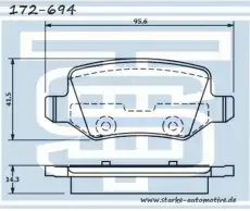 Тормозные колодки дисковые STARKE 172694