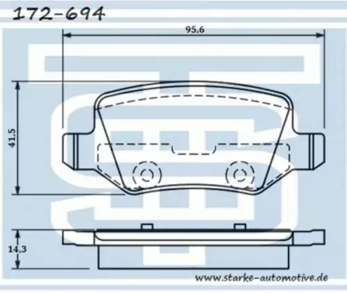 Тормозные колодки дисковые STARKE 172694