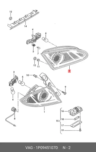 Фонарь габаритный VAG 1P0945107D