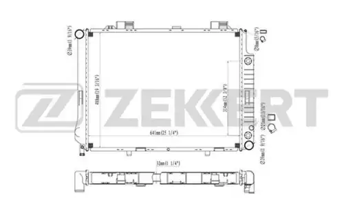 Радиатор системы охлаждения двигателя ZEKKERT MK-1069