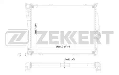 Радиатор системы охлаждения двигателя ZEKKERT MK-1111