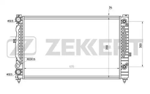 Радиатор системы охлаждения двигателя ZEKKERT MK-1064