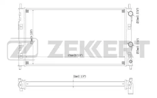 Радиатор системы охлаждения двигателя ZEKKERT MK-1158
