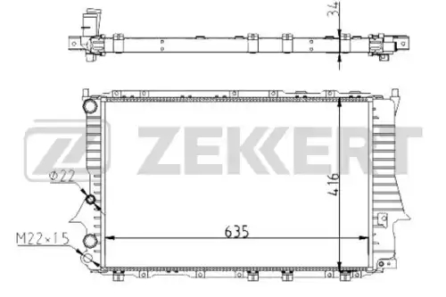 Радиатор системы охлаждения двигателя ZEKKERT MK-1023