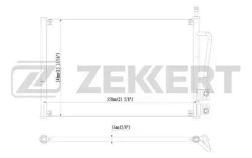 Радиатор кондиционера (конденсатор) ZEKKERT MK-3058