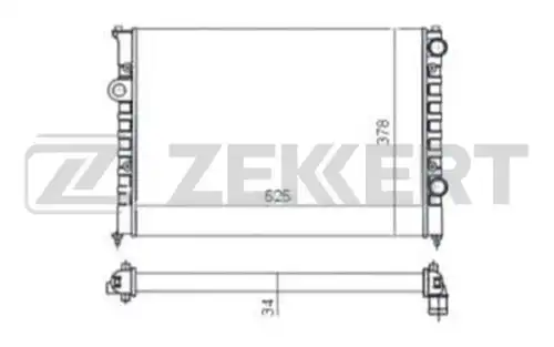Радиатор системы охлаждения двигателя ZEKKERT MK-1053