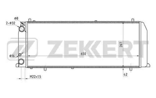 Радиатор системы охлаждения двигателя ZEKKERT MK-1020