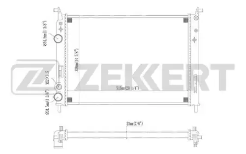 Радиатор системы охлаждения двигателя ZEKKERT MK-1105