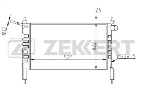Радиатор системы охлаждения двигателя ZEKKERT MK-1035