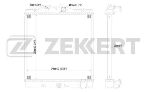 Радиатор системы охлаждения двигателя ZEKKERT MK-1056