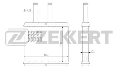 Радиатор печки ZEKKERT MK-5012