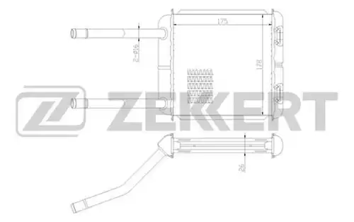 Радиатор печки ZEKKERT MK-5003