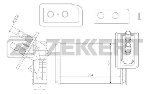 Радиатор печки ZEKKERT MK-5037