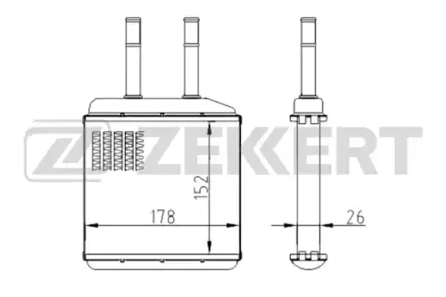 Радиатор печки ZEKKERT MK-5041